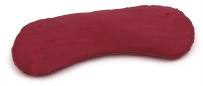 Øjenpude i mørkerød silke med Hæmatit blodsten 20 x 7,5 cm 