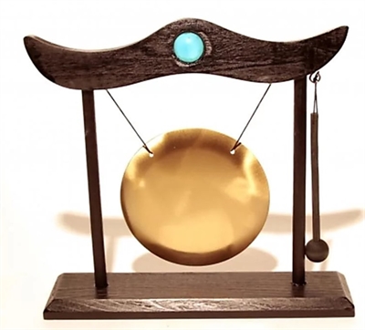 Bordklokke med træramme og lydgiver ( gong gong )