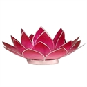 Lotus atmosfærisk blomst i pink sølv trim - 13.5 x 5.5 cm.