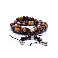 Mala armbånd fire træsorter elastisk med decobeads - 1 stk.