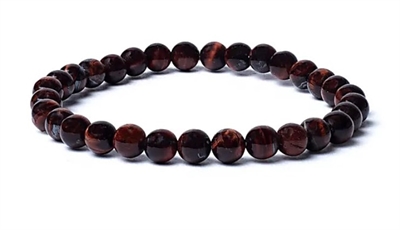 Phoenix armbånd rødt tigerøje elastik i AA-kvalitet