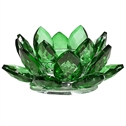 Lotus lysestage krystal grøn medium - 11 cm x 5,5 cm