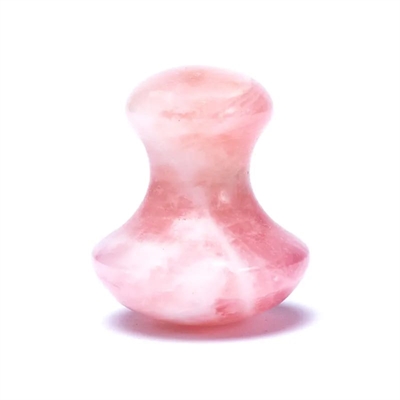 Ansigtsmassager i rose quartz -  4 x 3.5 cm