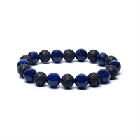 Armbånd lavasten sodalit  - 1 stk.