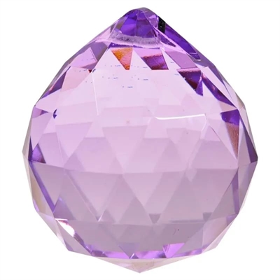 Feng-Shui krystalkugle til ophæng- violet