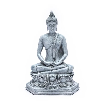 Thailand Buddha statue i grå - 13 x 8 x 18 cm