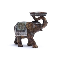 Elefant med lysestage - 14 x 16 x 6 cm