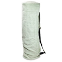 Yoga taske i bomuld 65 x19 cm med lyslås og rem - grøn