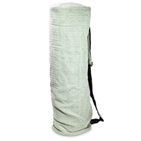 Yoga taske i bomuld 65 x19 cm med lyslås og rem - grøn