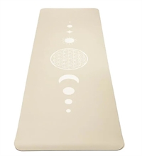 Yogamåtte i beige 61 x 183 x 0.5 cm - Livets Blomst