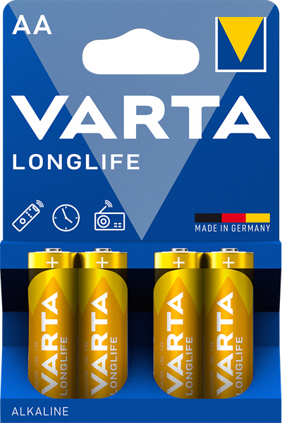 Alkaline AA batterier  pakke med 4 stk. - Varta Longlife