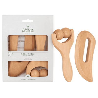 Kropsmassagesæt gaveæske  – (gua sha + rulle) - fra Croll & Denecke