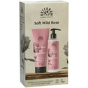 Urtekram - Gaveæske med Soft Wild Rose Body Lotion og Body Wash.