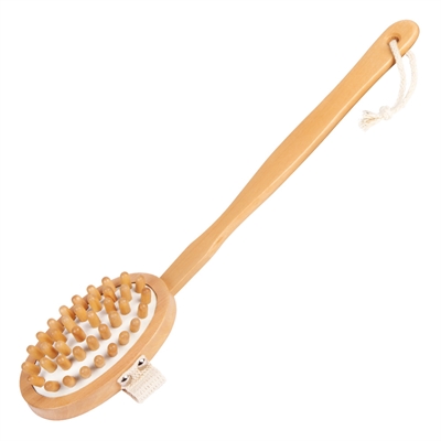 Cellulite massage børste med skaft modvirker appelsinhud - Fra Croll & Denecke