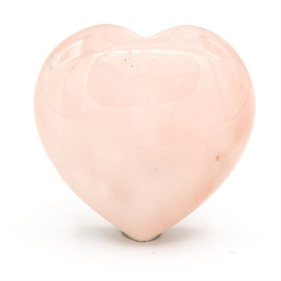 Rose kvarts hjerte - 3 cm (Lommestørrelse)
