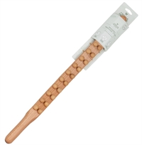 Massagepind i træ med 20 faste kugler - 44 cm