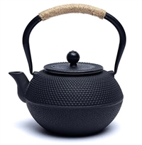 Japans tekande Tetsukyusu i støbejerns emaljeret sort -  0,6 liter 