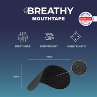 Breathy Mundplaster / mundtape til næsevejrtrækning & mod snorken  - 30 stk