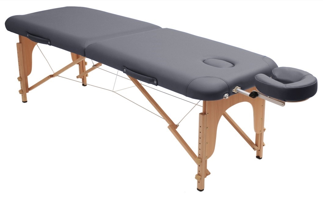 Bestil varer nr 121253 | Køb Massagebriks basic med hovedstøtte i træ/ Antracit grå