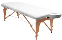 Massagebriks basic med hovedstøtte - i træ/hvid