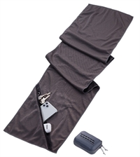Fitness håndklæde grå kølehåndklæde - 113 x 25 cm.