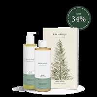 Gaveæske Body Ritual Energizing med plejeprodukter til kroppen fra Karmameju