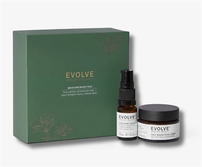 Evolve Gaveæske med 2 ansigtsprodukter der giver huden et boost - Gavesæt 
