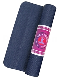 Yogi & Yogini yogamåtte på 63 cm x 185 cm og 5 mm tyk i blå indigo