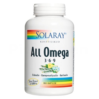 All Omega 3-6-9 Fiskeolie med 180 kapsler 