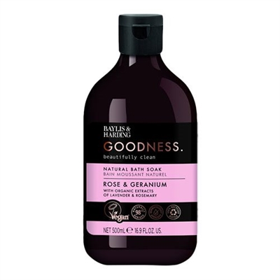 Baylis & Harding Goodness badesæbe rose & geranium - 500 ml.