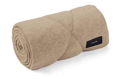 Himalaya fleece tæppe i beige ekstra langt og blødt fra Karmameju - Beige