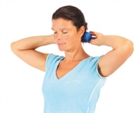 Krops massage rulle/fodrulle med pigge i blå (13 x 6 cm)