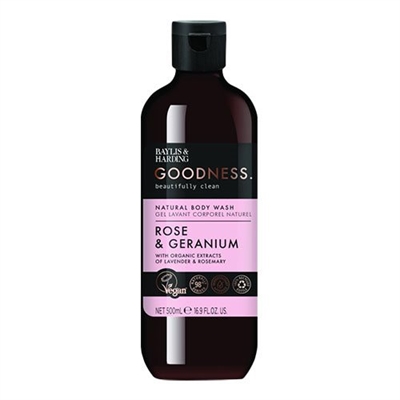 Body shampoo rose & geranium - 500 ml.
