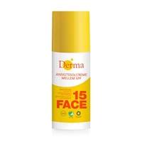 Ekstra nedsat - Derma solcreme til ansigtet SPF 15 - Uden parfume