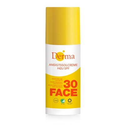 Derma solcreme til ansigtet SPF 30 - Uden parfume