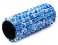 Foamroller / massage rulle i blå camouflage på 30 X 13 cm 