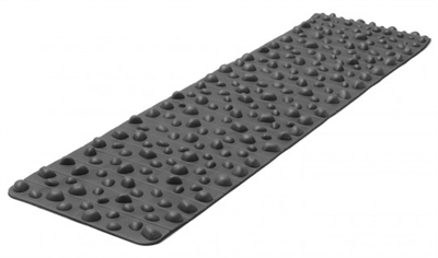 Sort fodmassage board med dupper der kan rulles sammen - 31,5 X 119 cm 