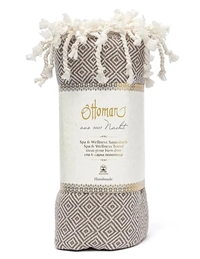 Ottoman hammam håndklæde 190x90 - beige