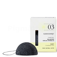 Konjac sponge 03 Charcoal fra Karmameju