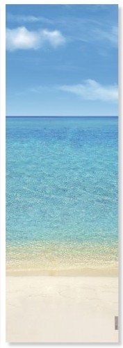 Yogamåtte med ocean view billede 183 cm x 61 cm + 3 mm i tykkelsen 