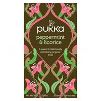 Pukka Peppermint & Licorice te  - 20 økologiske te breve