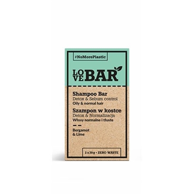 Love plejende Shampoo Bar til normalt & fedtet hår - 2 x 30 gr.
