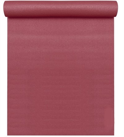 Yogamåtte plus i bordeaux på 195 cm x 61 cm x 5 mm 