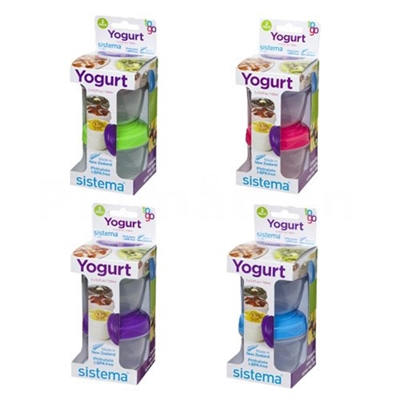 Sistema yougurt to go 2-pak ass. farver uden phthalater 2x 150 ml.