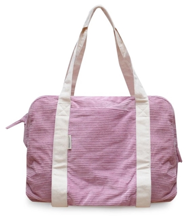 Yogataske yogibag alt i én - i rosa fløjl - 44 x 18 x 30 cm