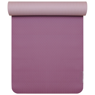 Yogamåtte Pro på 61 cm x 183 cm og 6 mm tyk i aubergine - pro